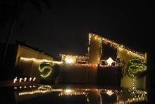 Christmas lights hanging by matt the window cleaner in ventura county