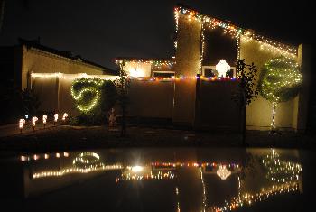 Christmas Lights hanging by matt the window cleaner from Ventura